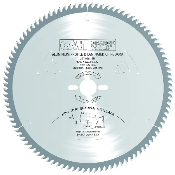 Фото 330x30x3,2/2,5 -6° TCG Z=96 Пильный диск СМТ для цветных металлов и PVC в интернет-магазине ToolHaus.ru