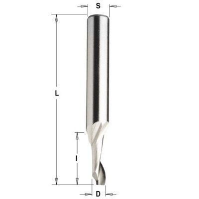 Фото Фреза спиральная по алюминию HSS+Co Z1 S=8 D=4x12x60 RH в интернет-магазине ToolHaus.ru